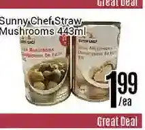 Nations Fresh Foods Sunny chef straw mushrooms offer