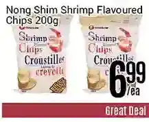 Nations Fresh Foods Nong shim shrimp flavoured chips offer