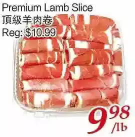 Tone Tai Supermarket Premium lamb slice offer