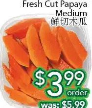 Ample Food Market Fresh cut papaya medium offer