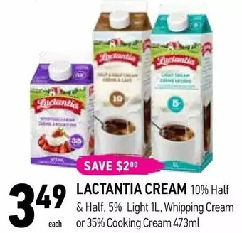 Coppa's Fresh Market Lactantia cream offer