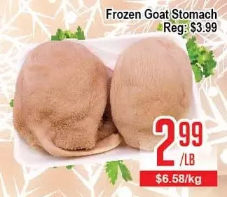 Skyland Foodmart Frozen goat stomach offer