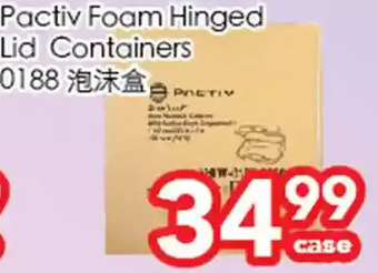 Superking Supermarket Pactiv foam hinged lid containers offer