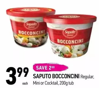 Coppa's Fresh Market Saputo bocconcini offer