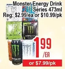 Skyland Foodmart Monster energy drink series offer
