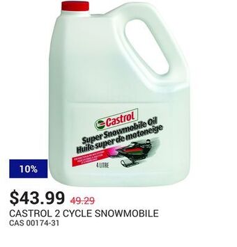 NAPA Auto Parts 2 cycle snowmobile offer