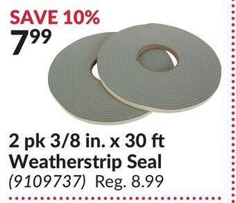 Princess Auto 2 pk 3/8 in. x 30 weatherstrip seal offer