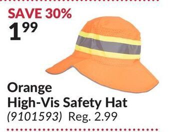 Princess Auto Orange high-vis safety hat offer