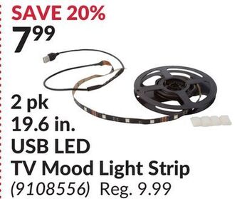 Princess Auto 2 pk 19.6 in. usb led tv mood light strip offer