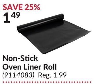 Princess Auto Non-stick oven liner roll offer
