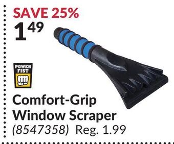 Princess Auto Power fist comfort-grip window scraper offer