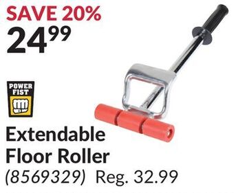 Princess Auto Power fist extendable floor roller offer
