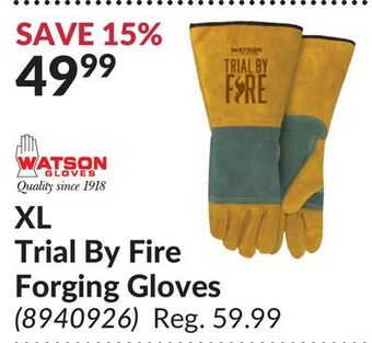 Princess Auto Xl trial by fire forging gloves offer