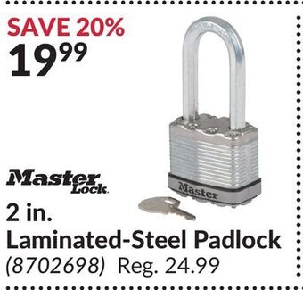 Princess Auto Master lock 2 in. laminated-steel padlock offer