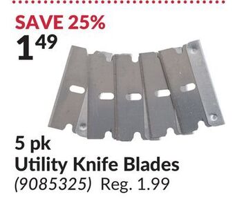 Princess Auto 5 pk utility knife blades offer