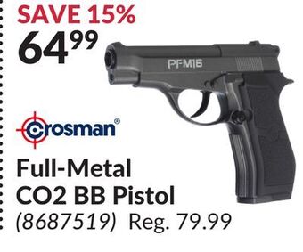 Princess Auto Full-metal co2 bb pistol offer