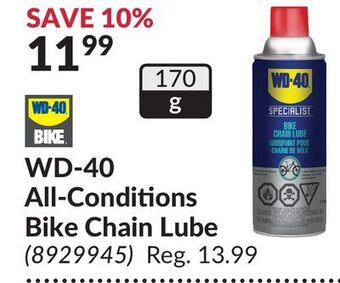 Princess Auto Wd-40 all-conditions bike chain lube offer