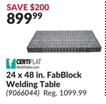 Princess Auto 24 x 48 in. fabblock welding table offer