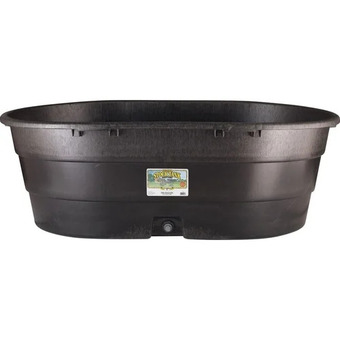 Princess Auto 150 gallon black poly oval stock tank offer