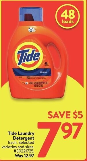 Walmart Tide Laundry Detergent offer
