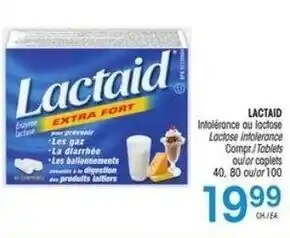 Uniprix Lactaid lactose intolerance 40, 80 or 100 tablets or caplets offer
