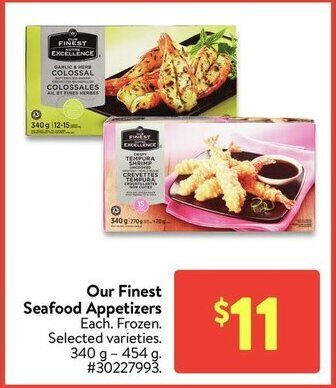 Walmart Our Finest Seafood Appetizers offer