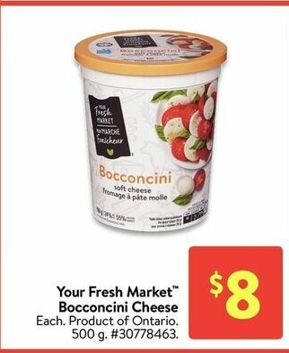 Walmart Your Fresh Market Bocconcini Cheese offer