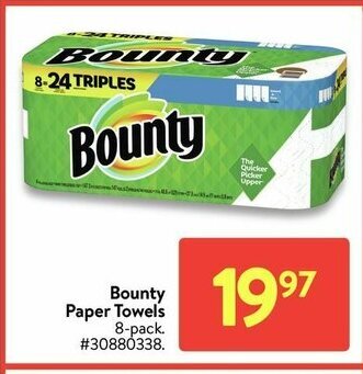 Walmart Bounty Paper Towels offer