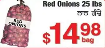 Fruiticana Red Onions 25lbs offer
