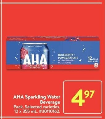 Walmart AHA Sparkling Water Beverage offer