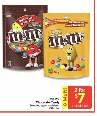 Walmart M&M'S Chocolate Candy offer