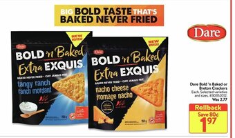Walmart Dare Bold'n Baked or Breton Crackers offer