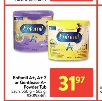 Walmart Enfamil A+, A+ 2 offer