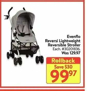 Walmart Evenflo Reversi LightWeight Reversible Stroller offer