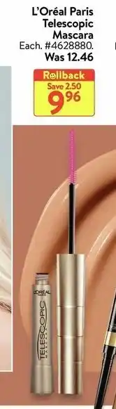 Walmart L'Oréal Paris Relescopic Mascara offer