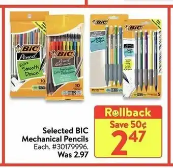 Walmart Selected BIC Mechanical Pencils offer