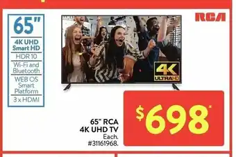 Walmart 65"RCA 4K UHD TV offer