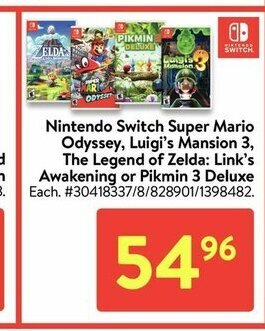 Walmart Nintendo Switch Super Mario Odyssey offer