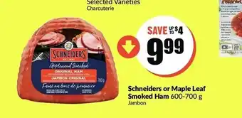 FreshCo Scheneiders or Maple Leaf Smoked Ham offer