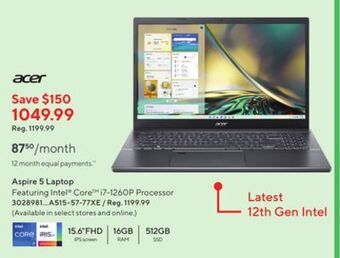 Staples Acer aspire 5 laptop offer