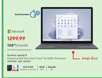 Staples Microsoft surface laptop 5 offer