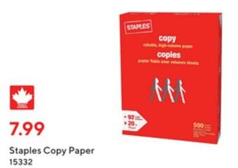 Staples Staples copy paper offer