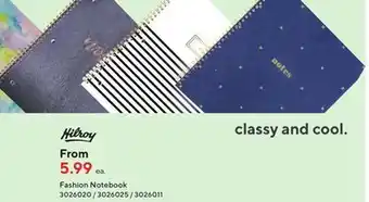 Staples Hilroy fashion notebook offer