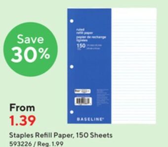 Staples Staples refill paper, 150 sheets offer