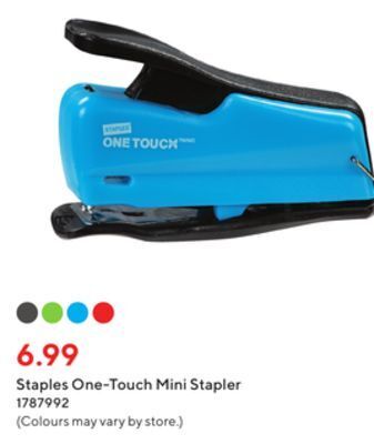 Staples Staples one touch mini stapler offer