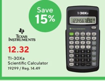 Staples Texas instruments ti-30xa scientific calculator offer