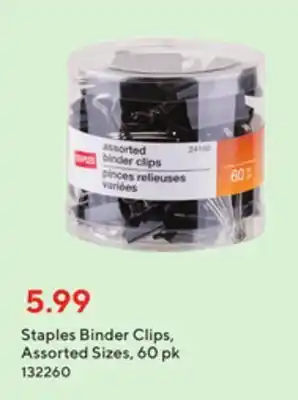Staples Staples binder clips - assorted sizes, 60 pk offer