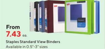Staples Staples standard view binders offer