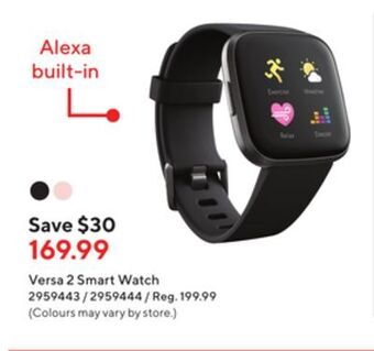 Staples Fitbit versa 2 smart watch offer