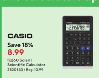 Staples Casio fx260 solar ii scientific calculator offer